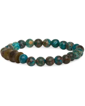 Ocean Jasper and Antique Jade Beaded Bracelet