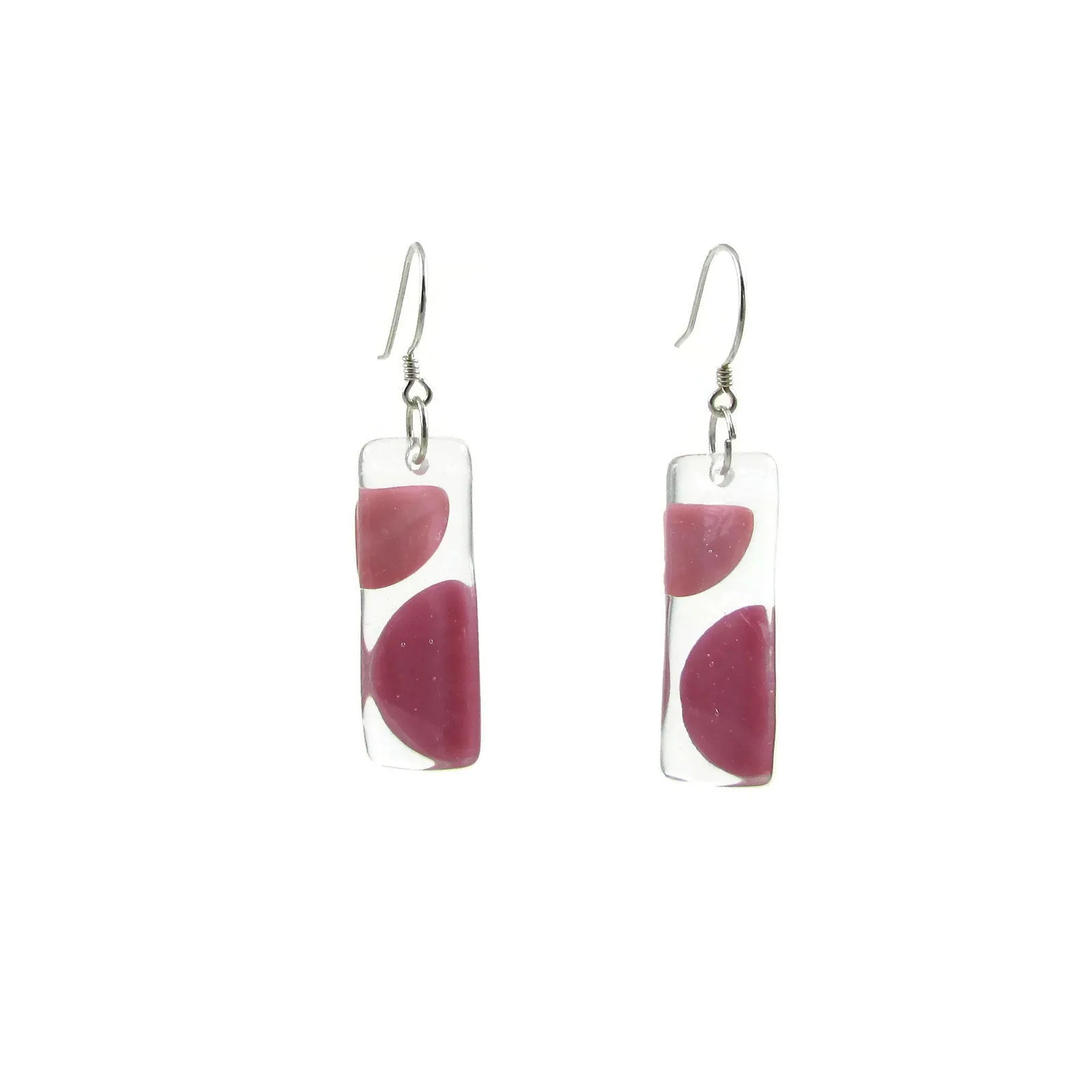 Onda Glass Earrings - Red