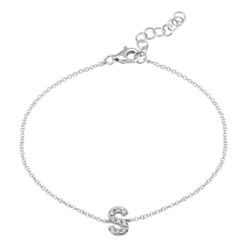 Pave Initial Bracelet