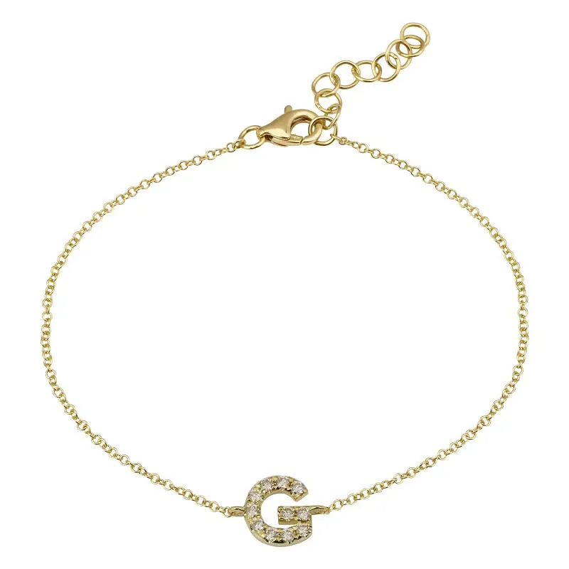 Pave Initial Bracelet