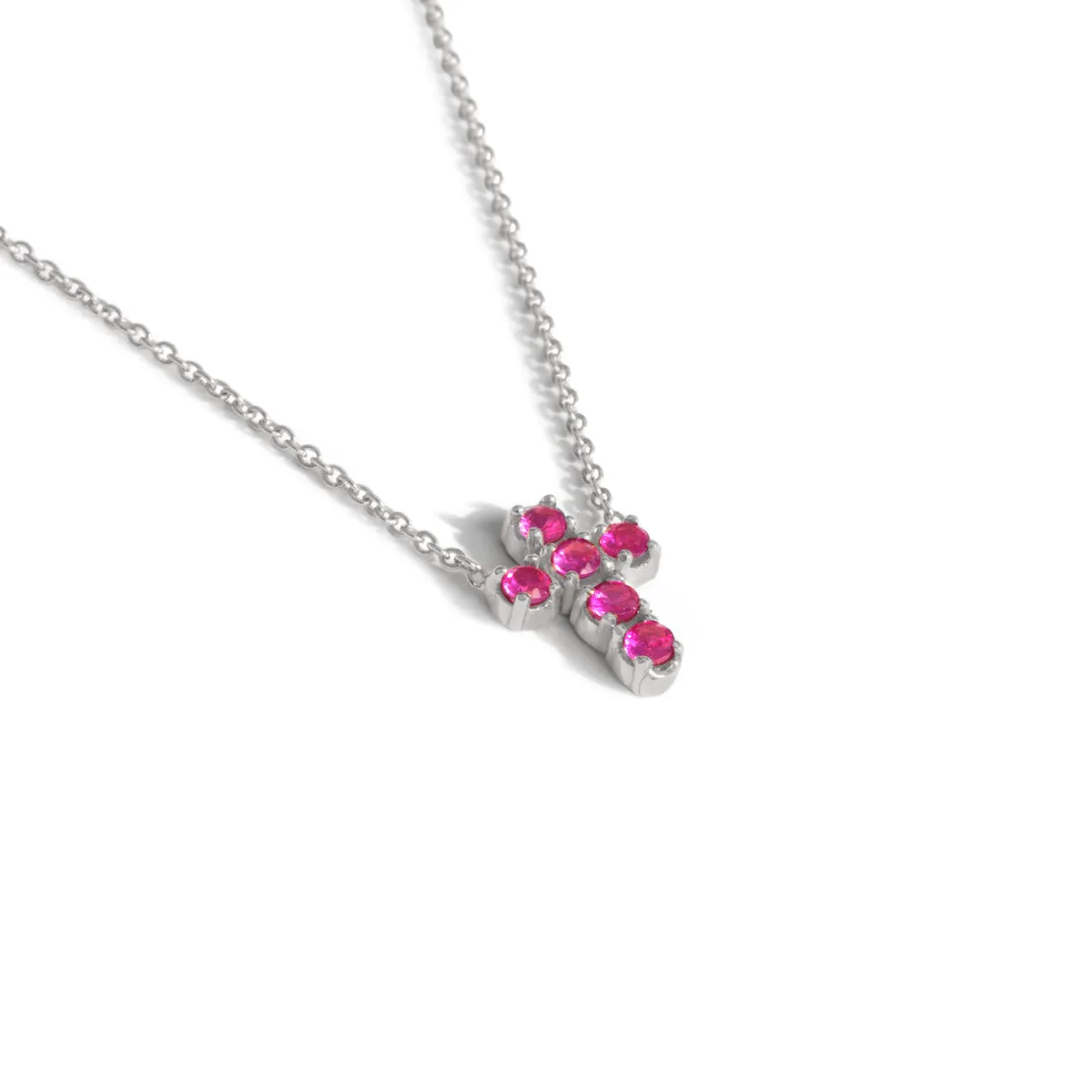 Pink Cross Necklace