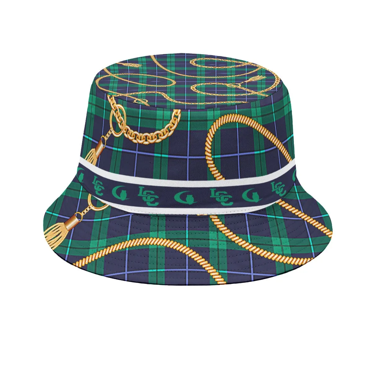 PLAID IN GOLD Fisherman hat