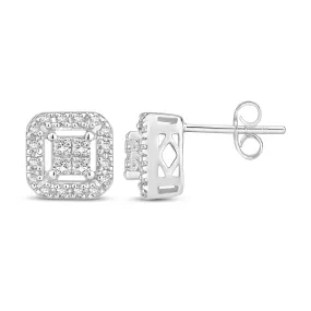 Pre-Owned Kay 1ct Diamond Earrings in 10k White Gold