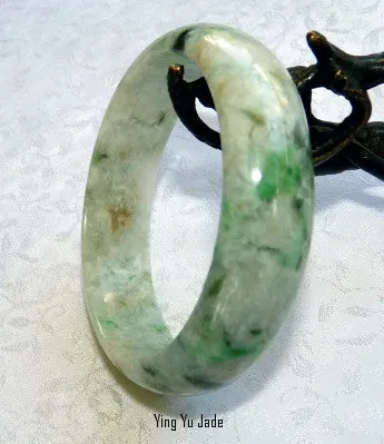 "Endlessly Interesting" Varied Color Genuine Natural Burmese Jadeite Bangle Bracelet 57mm* (BB2861)