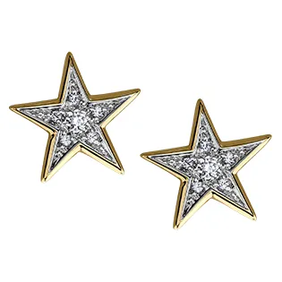 "STARLIGHT" DIAMOND STAR-SHAPED STUDS