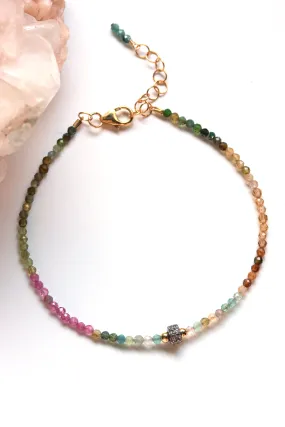 Rainbow Tourmaline Visca Bracelet