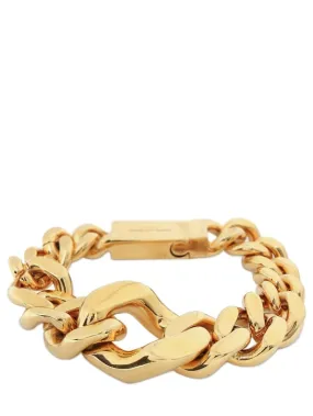 Saint Laurent   Brass oversize curb chain bracelet 