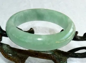 Sale-"Glowing" Good Green Jadeite Jade Bangle Bracelet 56mm (BB2810)