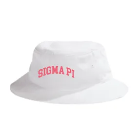 Sigma Pi Beach Day White bucket hat