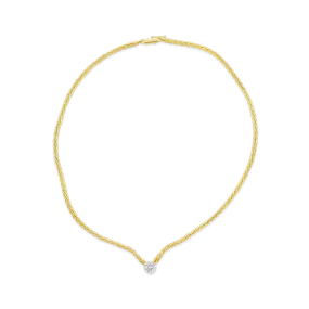 Single Diamond & Gold Necklace