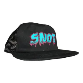 Snot Wheel Co. Meltdown Logo Trucker Hat Black