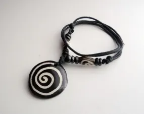 Spiral Design Bone Necklace