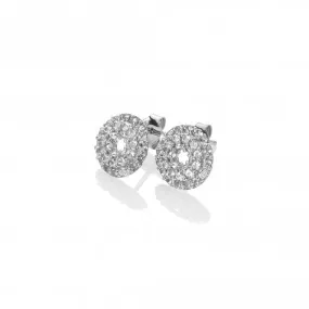 Sterling Silver White Topaz Forever Earrings DE724