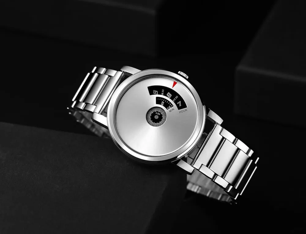 Stylish & Unique Metal Non Pointer Creative Wrist Watches S4487958