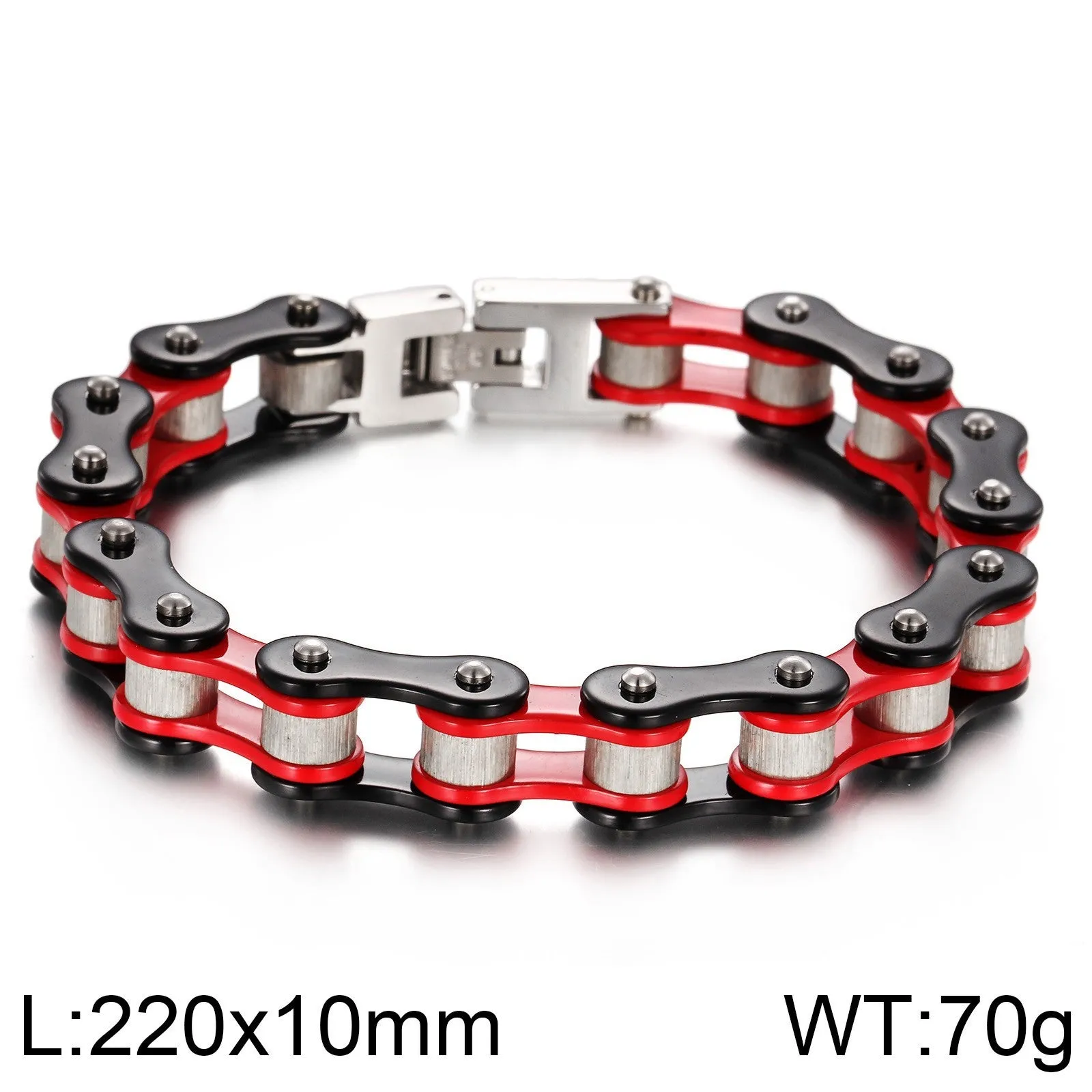 Stylish Customizable Stainless Steel Locomotive Chain Bracelet for Men – Versatile Titanium Steel Bicycle Design