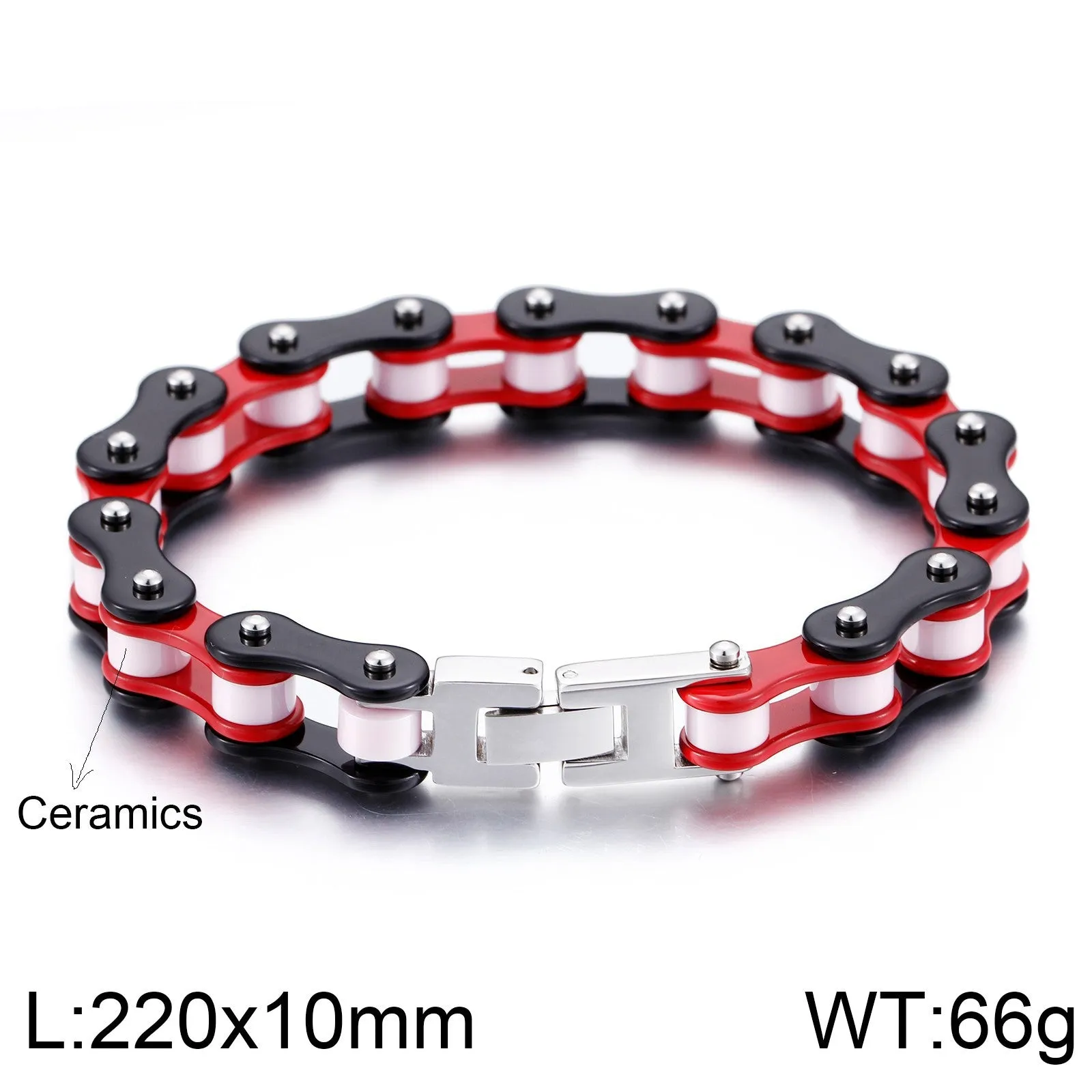 Stylish Customizable Stainless Steel Locomotive Chain Bracelet for Men – Versatile Titanium Steel Bicycle Design