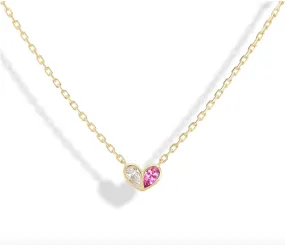 Sweetheart Necklace Diamond & Pink Tourmaline