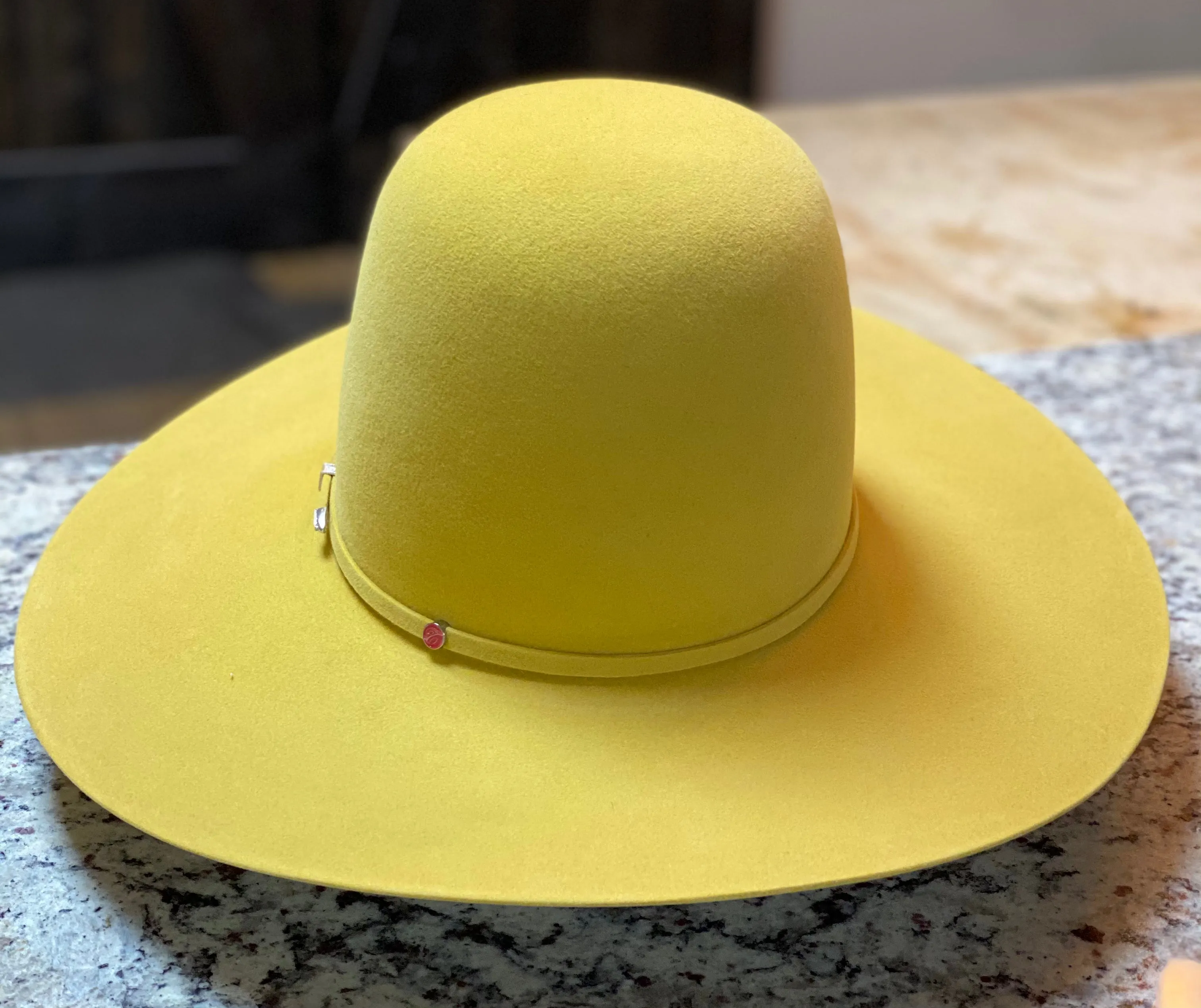 Tacchino - Open Crown Felt Hat - Yellow