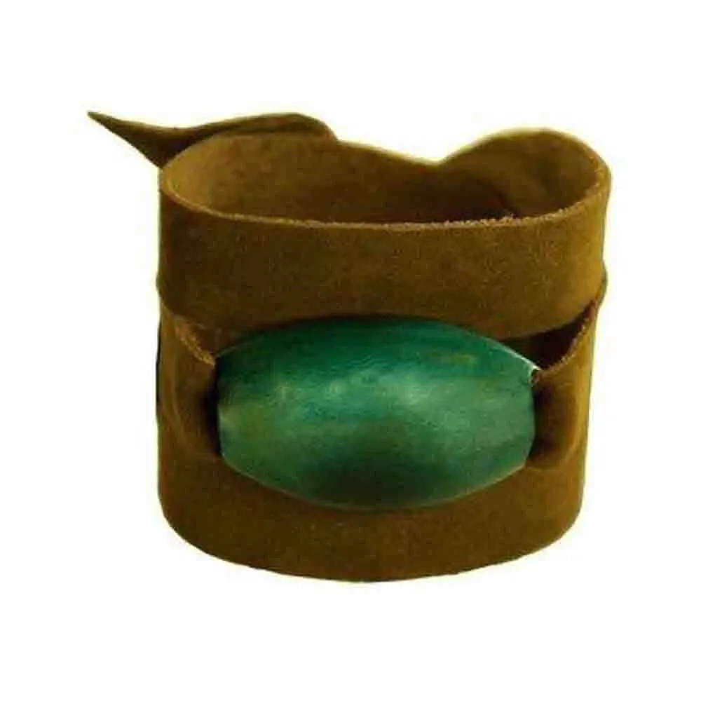 Tagua and Leather Wrap Bracelet Jade Faire Collection