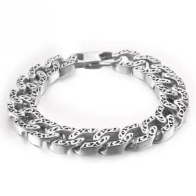 Titanium Steel Men's Bracelet with Fashionable Totem Design – Simple and Stylish Jewelry for Him