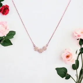 trio crystal rose gold chain (sterling silver coverered in rose gold) (limited)