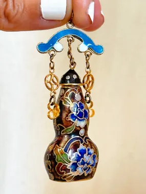 Vintage Chinese Cloisonné Vessel Pendant