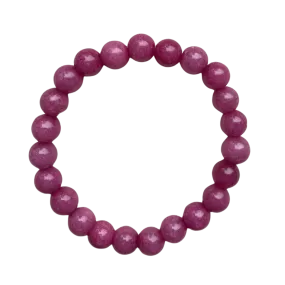 Violet Raspberry Jade 8mm Bracelet