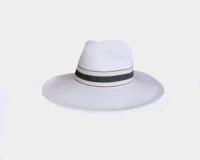 White and Off White Nautical Style Sun Hat - The St. Barth