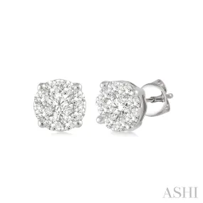 White Gold "Lovebright" Diamond Studs- .35ctw