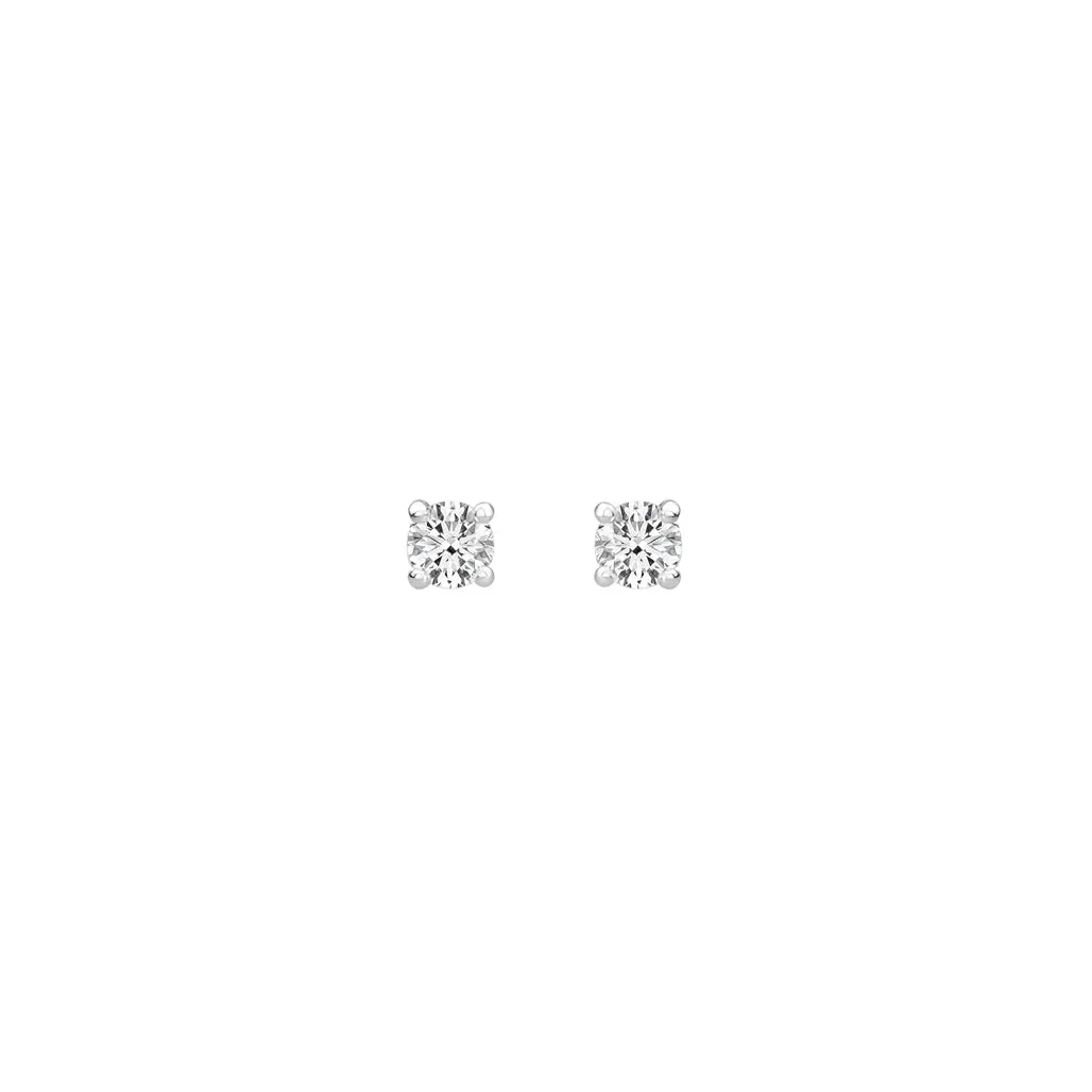 WHITE TOPAZ STUDS