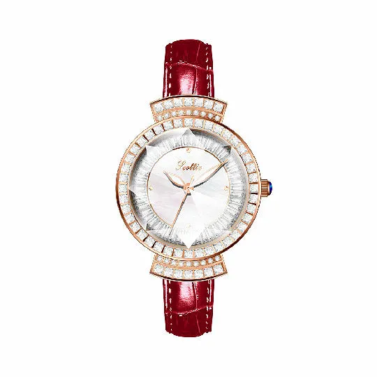 Women's Watch Luxury with Diamond 33 Mm Large Dial Quartz Waterproof Wrist Watch