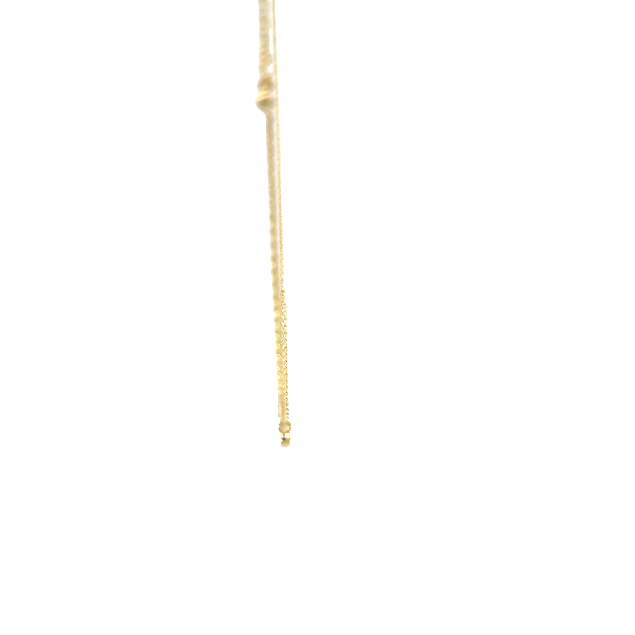 Yellow Gold Asymmetrical Diamond Station Necklace